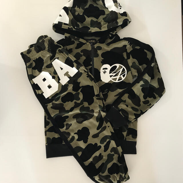 【BAPE✖️24カラット】カモジャージ　セットアップ　120