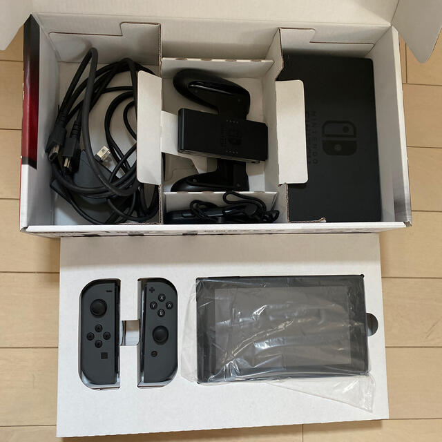 Nintendo Switch JOY-CON グレー 本体 ホリパッド - 家庭用ゲーム機本体
