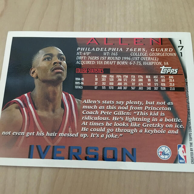96-97 TOPPS アイバーソン エンタメ/ホビーのトレーディングカード(シングルカード)の商品写真