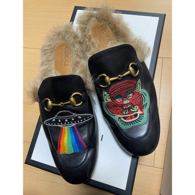 Gucci(グッチ)のGUCCI プリンスタウン　ファースリッパ メンズの靴/シューズ(サンダル)の商品写真