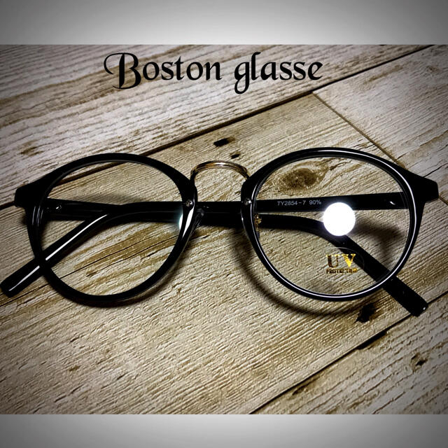 おすすめ ボストン 眼鏡 伊達メガネ めがね ブラック フレームの通販 By リン S Shop ラクマ