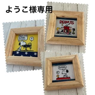 スヌーピー(SNOOPY)のSNOOPY インテリア　額　ミニチュア3点(ミニチュア)