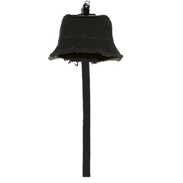 PEACEMINUSONE(ピースマイナスワン)のPMO canvas bucket hat#1 black メンズの帽子(ハット)の商品写真