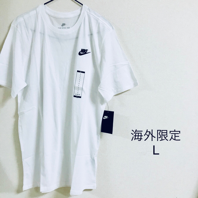 NIKE(ナイキ)の海外限定　新品　NIKE 　海外L Tシャツ　白　レア　刺繍ロゴ　ラン　ジム メンズのトップス(Tシャツ/カットソー(半袖/袖なし))の商品写真