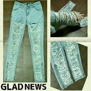 グラッドニュース(GLAD NEWS)のグラッド★ダメージデニム(デニム/ジーンズ)