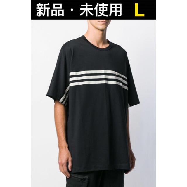 Y-3(ワイスリー)のY-3 ワイスリー ストライプ 半袖 Tシャツ Lサイズ FJ0414 メンズのトップス(Tシャツ/カットソー(半袖/袖なし))の商品写真