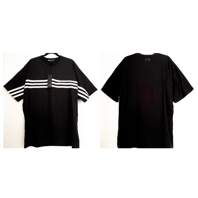 Y-3(ワイスリー)のY-3 ワイスリー ストライプ 半袖 Tシャツ Lサイズ FJ0414 メンズのトップス(Tシャツ/カットソー(半袖/袖なし))の商品写真