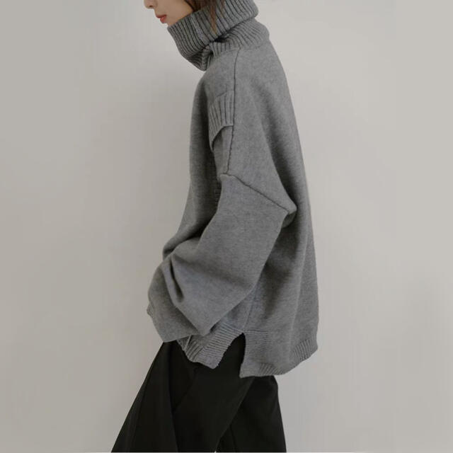 [入荷済み] turtleneck layered knit#No.19G