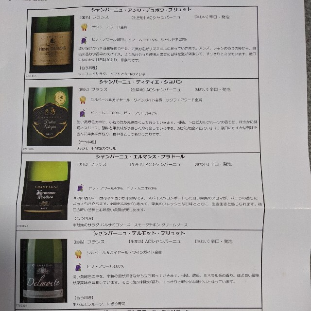 高級辛口シャンパーニュ5本セット 食品/飲料/酒の酒(シャンパン/スパークリングワイン)の商品写真