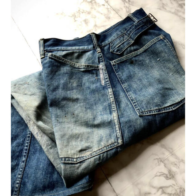 激レア  VINTAGE US.ARMY M-35 DENIM シンチバック  メンズのパンツ(ワークパンツ/カーゴパンツ)の商品写真