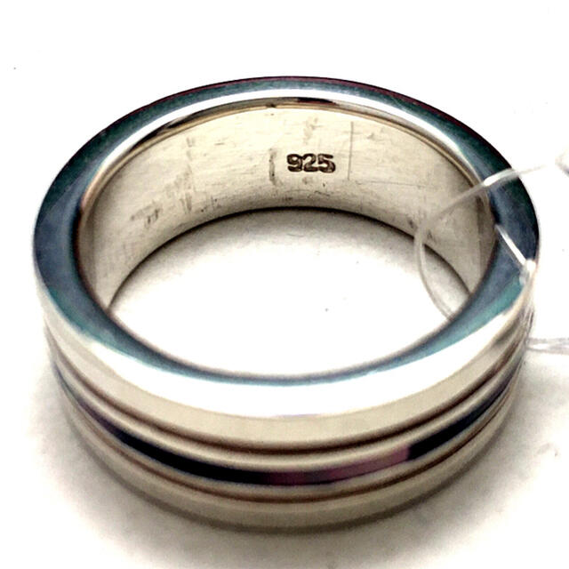 【19号】半額◆シェル3ラインリング本物シルバー925リング メンズのアクセサリー(リング(指輪))の商品写真