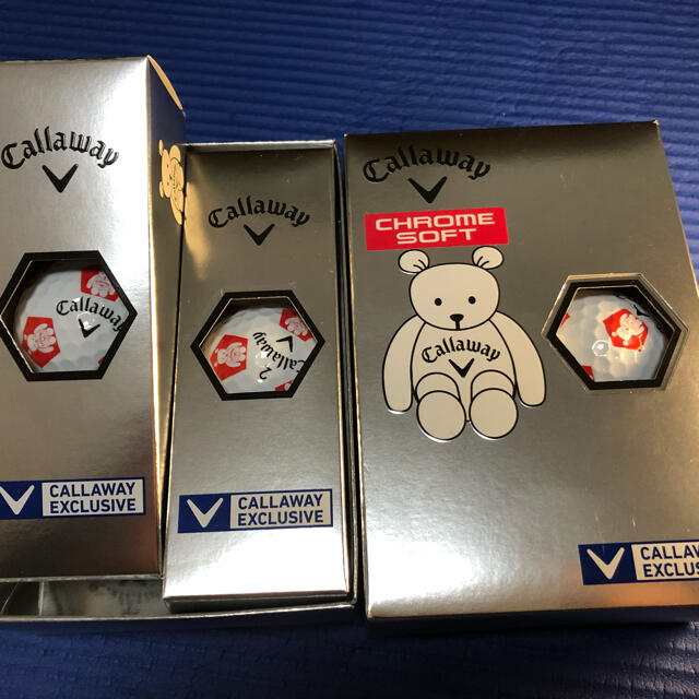 Callaway Golf(キャロウェイゴルフ)のキャロウェイ　新品クロムソフト　トゥルービス　限定Red Bear スポーツ/アウトドアのゴルフ(その他)の商品写真