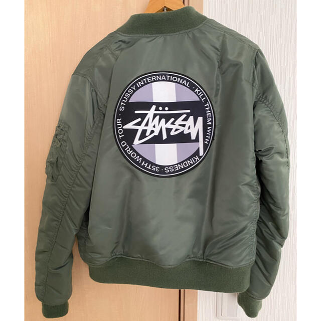 STUSSY(ステューシー)のMA-1 ブルゾン　ステューシー　カーキ メンズのジャケット/アウター(ブルゾン)の商品写真