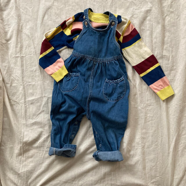 babyGAP(ベビーギャップ)のベビーギャップ　デニムオーバーオール　2歳 キッズ/ベビー/マタニティのキッズ服男の子用(90cm~)(パンツ/スパッツ)の商品写真