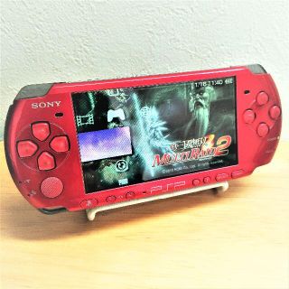 プレイステーションポータブル(PlayStation Portable)の🎮PSP-3000@人気色のラディアントレッド♪(携帯用ゲーム機本体)