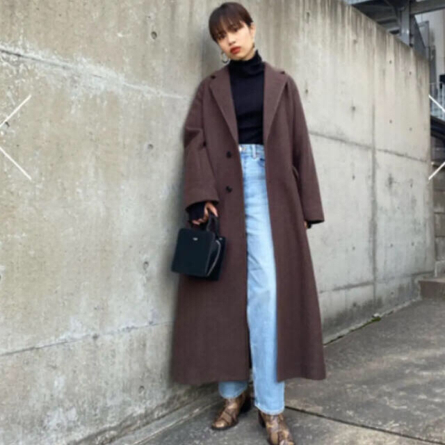 moussy(マウジー)のセール✨moussy CHESTER ロングコート♡ブラウン♡チェスターコート レディースのジャケット/アウター(チェスターコート)の商品写真