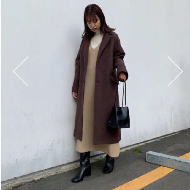 moussy(マウジー)のセール✨moussy CHESTER ロングコート♡ブラウン♡チェスターコート レディースのジャケット/アウター(チェスターコート)の商品写真