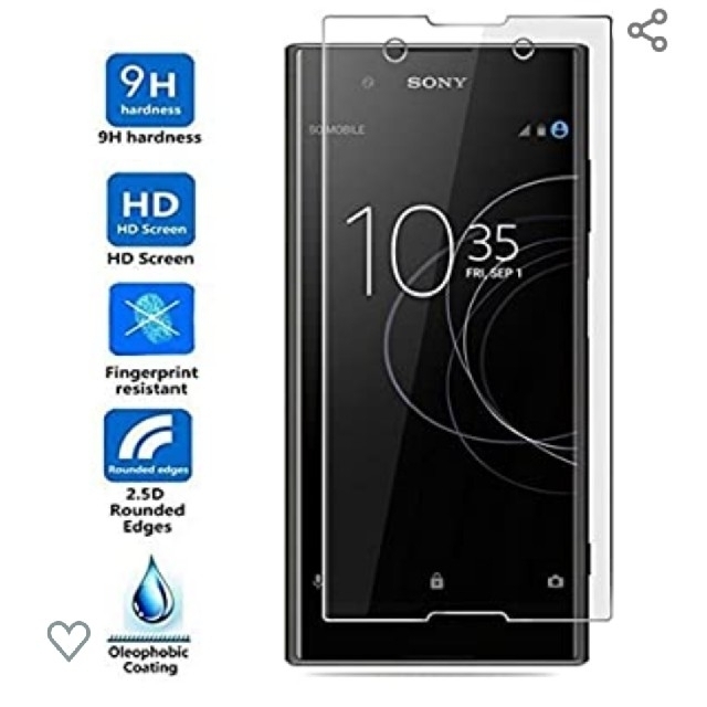 Xperia(エクスペリア)のSony Xperia XA1 強化ガラスフィルム スマホ/家電/カメラのスマホアクセサリー(保護フィルム)の商品写真