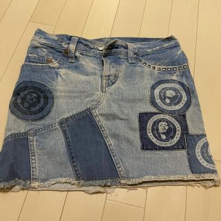 ヒステリックグラマー(HYSTERIC GLAMOUR)の【美品】ヒステリックグラマー　デニムスカート(ミニスカート)