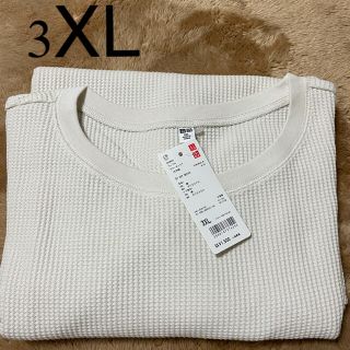 UNIQLO - 新品 ユニクロ ワッフルクルーネックT 7分袖 3XL オフ