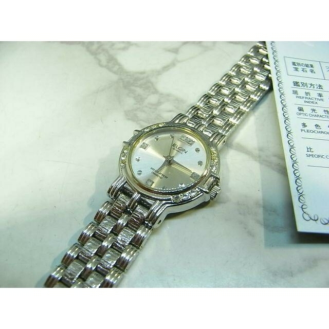 ELGIN(エルジン)のエルジン　ELGIN　ラウンド　ダイヤ　レディース　ウォッチ レディースのファッション小物(腕時計)の商品写真