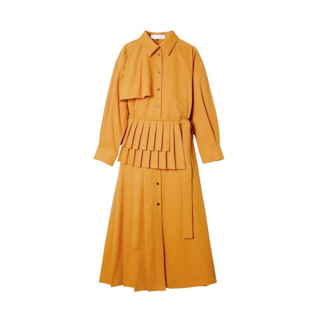 LE CIEL BLEU(ルシェルブルー)のPleated Belt Shirt Dress /  LE CIEL BLEU レディースのワンピース(ひざ丈ワンピース)の商品写真