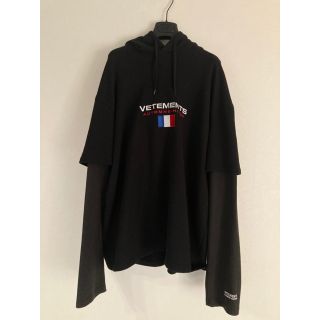 バレンシアガ(Balenciaga)のVETEMENTS 2018aw フランス国旗パーカー(パーカー)