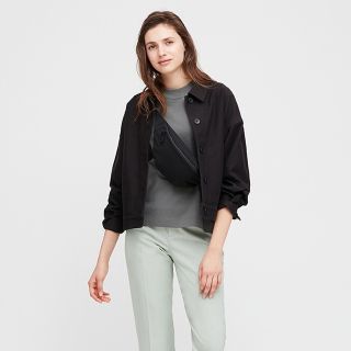 ユニクロ(UNIQLO)の【ユニクロ】ジャージーリラックスジャケット　ブラックM(ブルゾン)