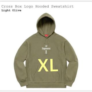 シュプリーム(Supreme)のXL Supreme Cross Box Logo Hooded   オリーブ(パーカー)