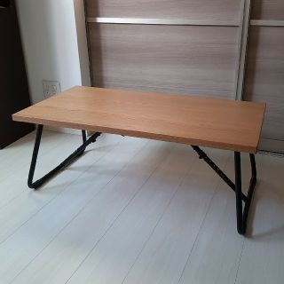 MUJI (無印良品) - 無印良品 折りたたみローテーブル オーク材 幅90