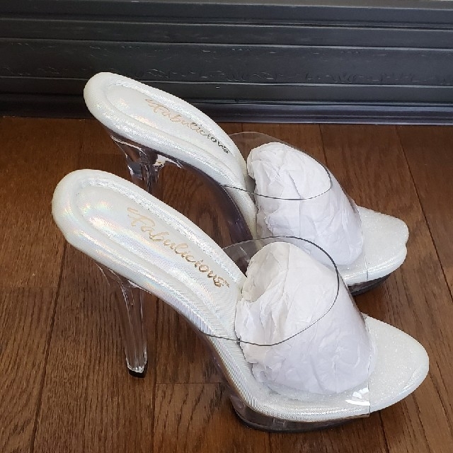美脚クリアミュールサンダル レディースの靴/シューズ(ミュール)の商品写真
