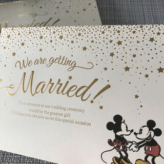 ディズニー(Disney)の結婚式　招待状　Disney ミッキー　ミニー(カード/レター/ラッピング)