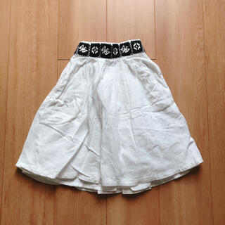 マーキーズ(MARKEY'S)のマーキーズ 白 スカート 綿 リネン 100(スカート)