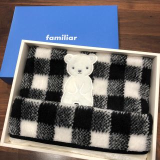 ファミリア(familiar)の【新品未使用】ファミリア　秋冬用　ミニケット　ブランケット　おくるみ(おくるみ/ブランケット)