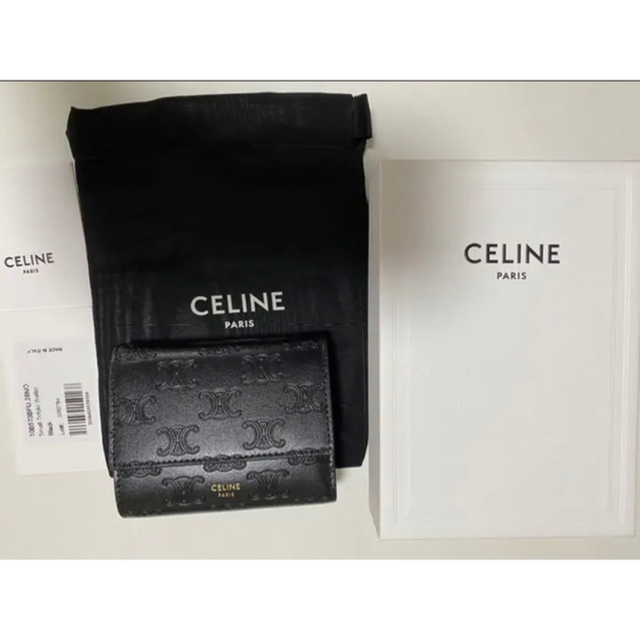 celine(セリーヌ)のCELINE 財布 スモール トリフォールドウォレット 三つ折り トリオンフ レディースのファッション小物(財布)の商品写真