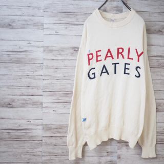 パーリーゲイツ(PEARLY GATES)のPEARLY GATES ビッグロゴ コットンニット(ニット/セーター)