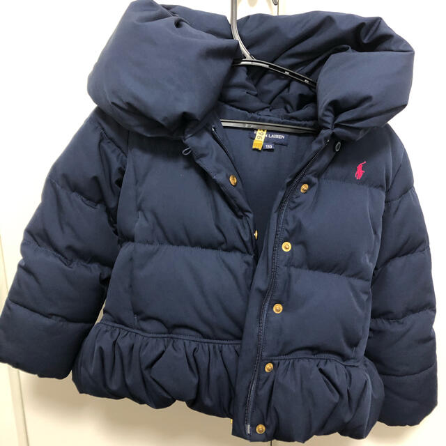 Ralph Lauren(ラルフローレン)のラルフローレン  ペプラム　ダウンジャケット　110 美品 キッズ/ベビー/マタニティのキッズ服女の子用(90cm~)(ジャケット/上着)の商品写真