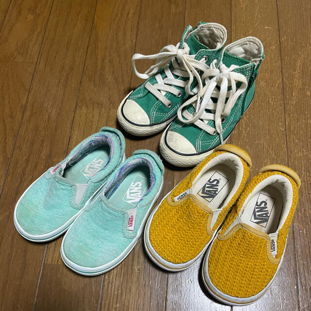 VANS(ヴァンズ)のキッズ スニーカー 15cm 3足セット VANS コンバース バンズ キッズ/ベビー/マタニティのキッズ靴/シューズ(15cm~)(スニーカー)の商品写真