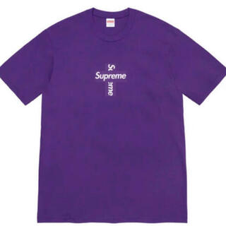 シュプリーム(Supreme)のSupreme Cross Box Logo Tee Purple M(Tシャツ/カットソー(半袖/袖なし))