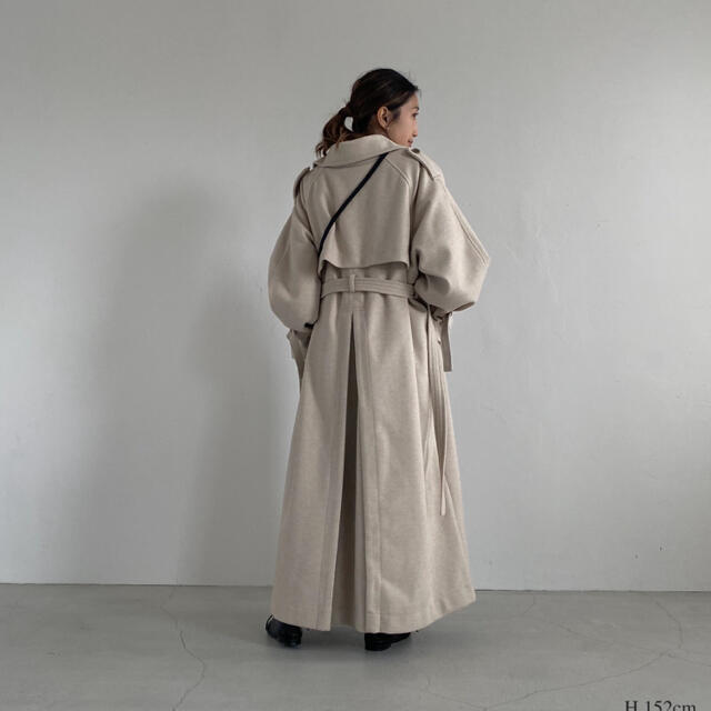 【早い者勝ち】jersey melton trench long coat