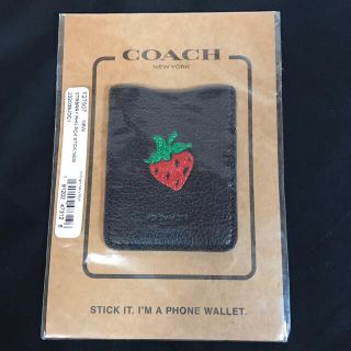 コーチ(COACH)の【COACH コーチ】未開封品　coach　ステッカー　カードケース　イチゴ柄(名刺入れ/定期入れ)