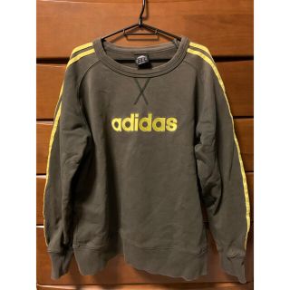 アディダス(adidas)の最終お値下げ！【adidas】ロゴトレーナー　カーキ(スウェット)