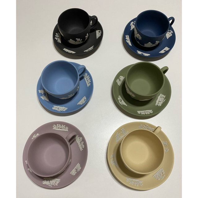 WEDGWOOD ジャスパーティーカップ＆ソーサー 6客セット☆新品未使用☆