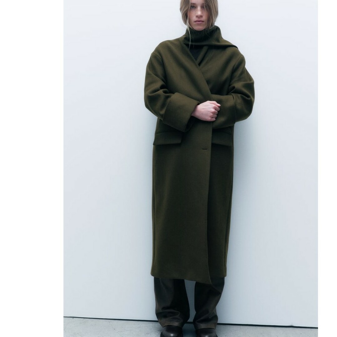 ZARA - スカーフ マンテコ ウールブレンド コート - ZW ZARAの ZARA - スカーフ マンテコ ウールブレンド コート - ZW ZARAの
