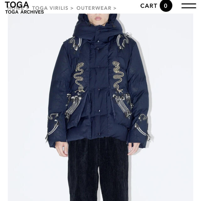 TOGA(トーガ)の完売品　新品タグ付き　2020aw toga virilis ダウンジャケット メンズのジャケット/アウター(ダウンジャケット)の商品写真