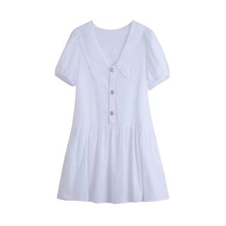 ザラ(ZARA)の🌸春先行💐3379◆white レース ワンピース(ミニワンピース)