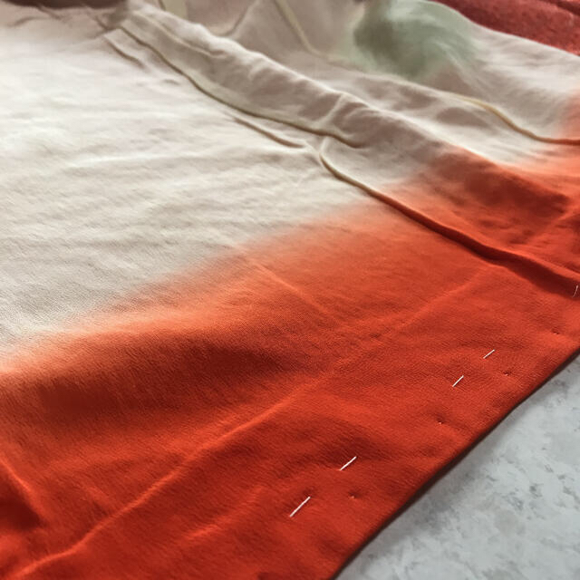 【未使用】オレンジ　着物 レディースの水着/浴衣(着物)の商品写真