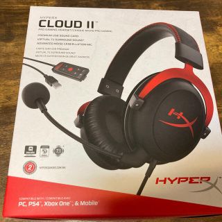 プレイステーション4(PlayStation4)のHyperX Cloud II ゲーミングヘッドセット 赤色(ヘッドフォン/イヤフォン)