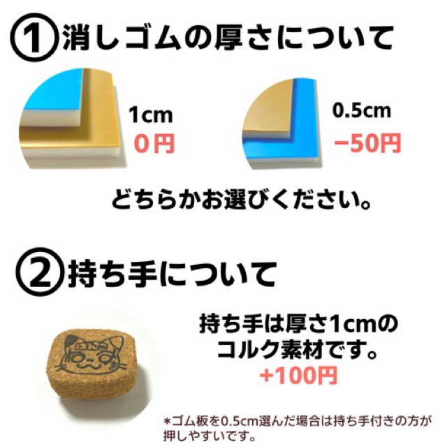 開店祝い 消しゴムはんこ オリジナルのフルオーダー受付 はんこ 100%品質 フリーサイズ 消しゴムはんこオーダー 生地/糸