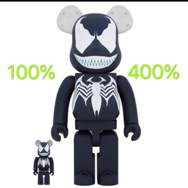 2GampサイズBE@RBRICK VENOM 100％ & 400％ ヴェノム ベアブリック